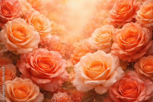 Orange rose floral backdrop...