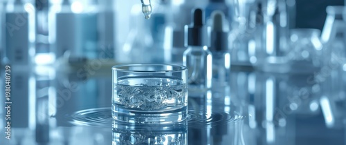 Laboratory scene for cosmet...