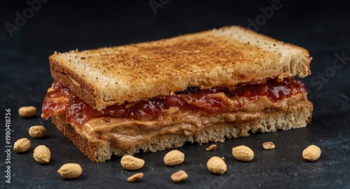Messy layered peanut butter...