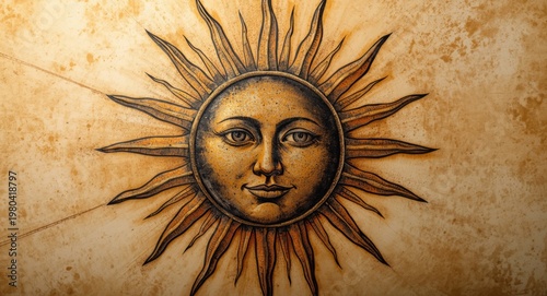 Sophisticated sun tattoo pa...