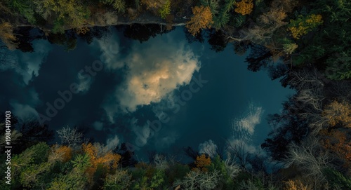 View from above of a serene...