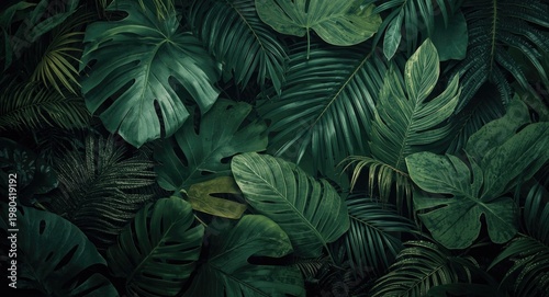 Tropical wallpaper design w...