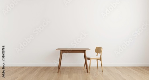 Minimalist empty room furni...