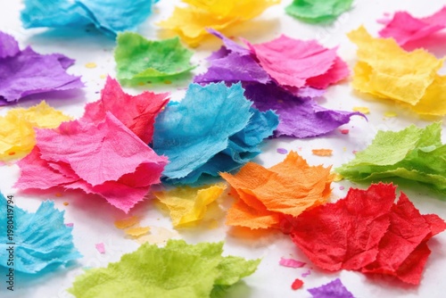 Close up view of colorful t...