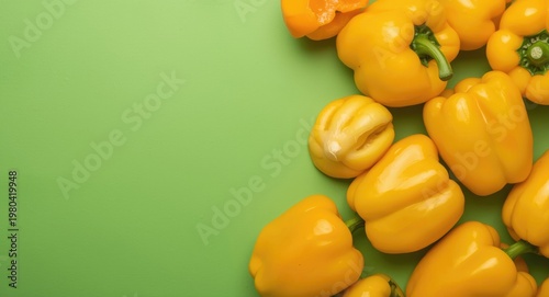Top view of yellow bell pep...