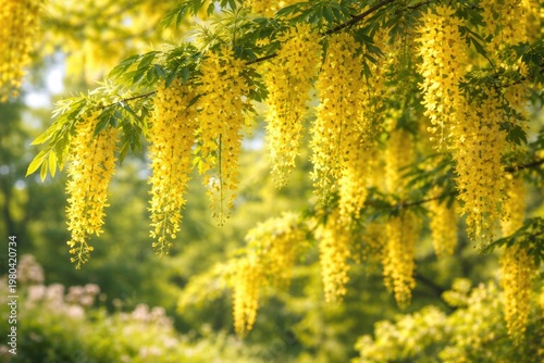 Branches with bright yellow...