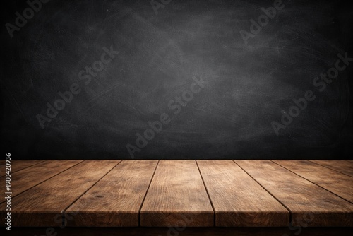 Empty Wooden Deck Table Ove...