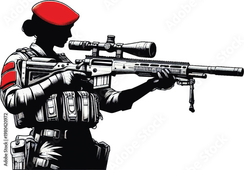red baret soldier