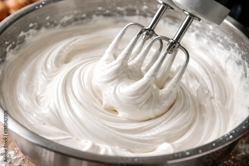 Close up view of whipped wh...