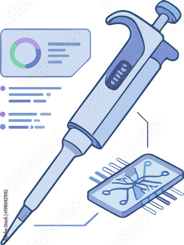 Biotech and bioengineering Illustration
