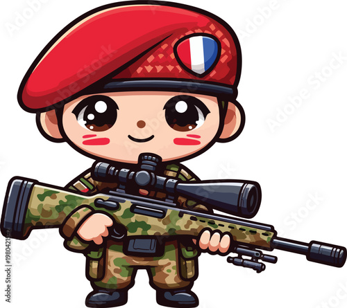 red baret soldier