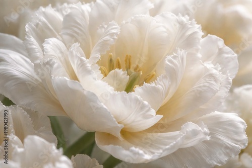 Detailed view of soft white...