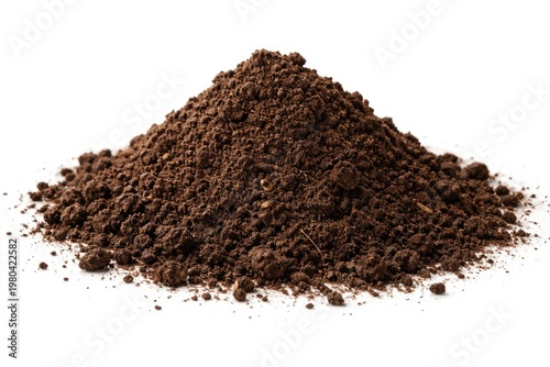 A pile of soil isolated on ...