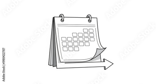 Creative Time Flow Calendar Minimal Vector