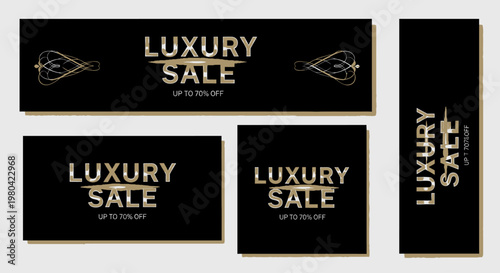 Luxury sale shopping discount labels.