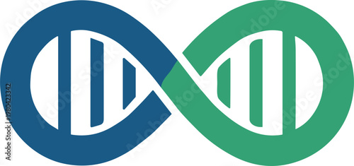 DNA strand symbol logo