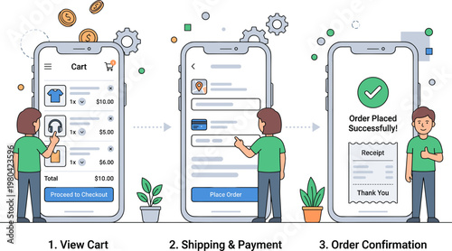 Step-by-step guide to online shopping From viewing your cart to confirming your order with payment and shipping details