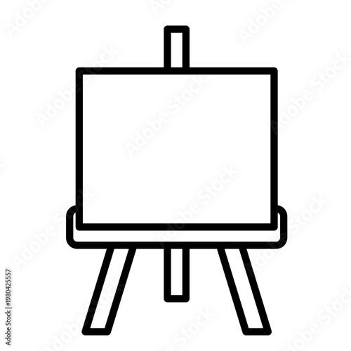 blank canvas on easel