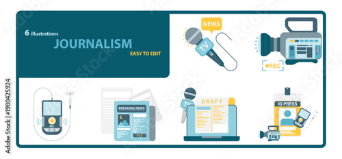 Journalism Media Press and Digital News Broadcasting Equipment