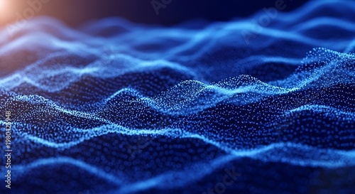 Blue digital wave pattern background texture.