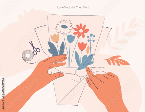 Flat Minimalist Illustration Set of Startup Pitch, Ocean Cleanup, Digital Healthcare, E-learning, Marketing Analytics, Airport Kiosk, Coffee Brewing, VR Gaming, Rocket Launch, and Home Plant Decoratio