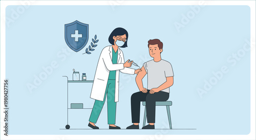 Flat Minimalist Illustration Set of Startup Pitch, Ocean Cleanup, Digital Healthcare, E-learning, Marketing Analytics, Airport Kiosk, Coffee Brewing, VR Gaming, Rocket Launch, and Home Plant Decoratio