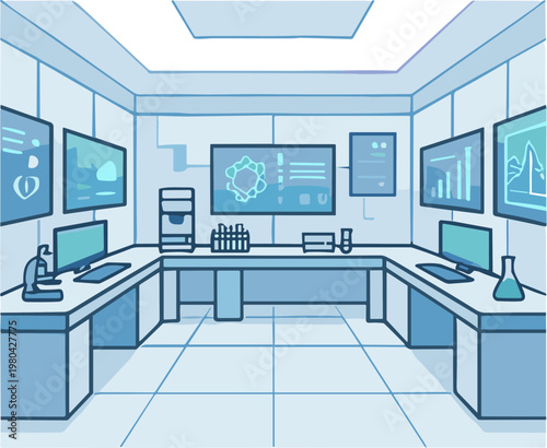 Medicals production and bioengineering illustration