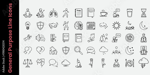 Vector black font alphabet icon set for web and business design with symbols for digital media illustration and interface collection