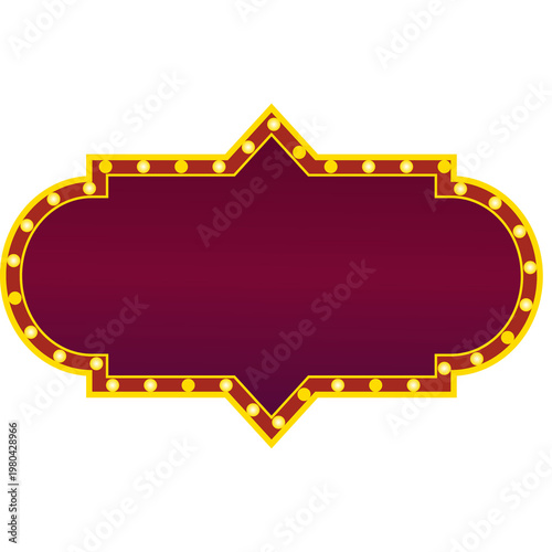 Shiny frame with lights