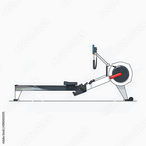 Rowing machine exercise fitness equipment.