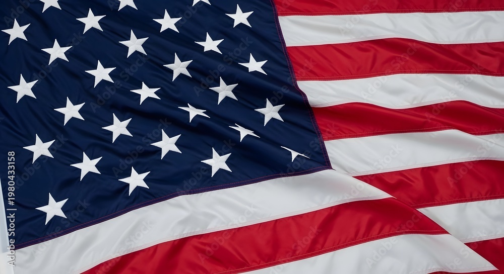 Obraz premium Happy flag day close up of the american flag stars and stripes celebration