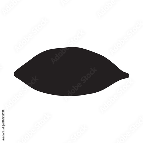Yam silhouette icon vector flat illustration design.