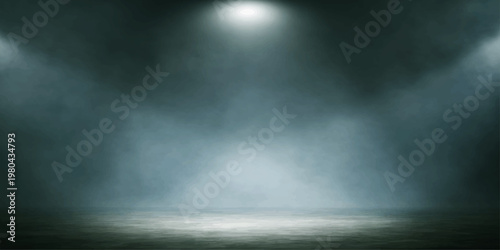 Ethereal light rays pierce through a moody blend of mist and storm clouds to create a dramatic nature texture against the dark sea backdrop