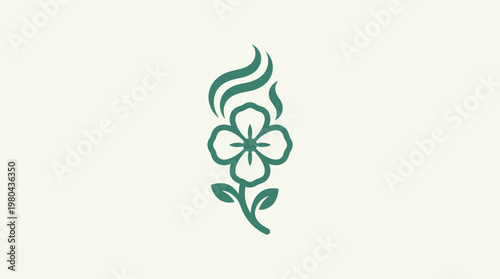 Stylized Tuna Fish Logo with Ocean Elements