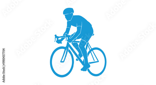 Cyclist riding a sleek road bike on a clear path