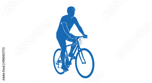 Person riding a bicycle on a flat road in a relaxed posture