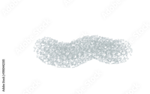 White mustache cloud with a subtle shadow