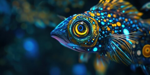 Vibrant colorful fish swimming in underwater paradise ocean depths nature photography close-up view marine life concepts