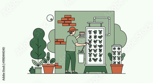 Sustainable Urban Vertical Farming with Hydroponics System