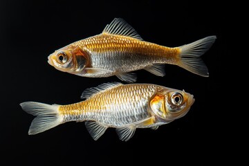 Aquatic life goldfish underwater environment studio photography close-up wildlife exploration