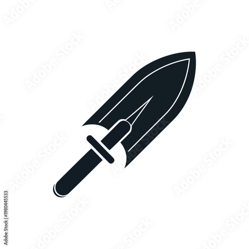 Dagger blade illustration, medieval weapon icon, cosplay costume accessory, renaissance fair poster, fantasy adventure theme, combat training session, vector graphic