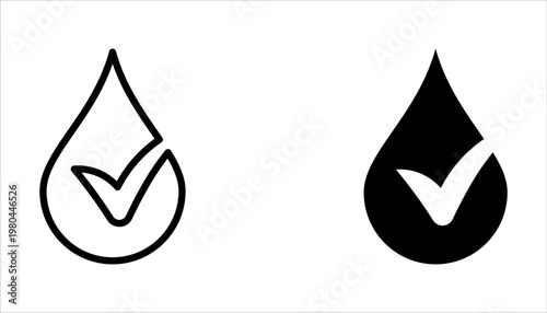 pH neutral balance icon set on white background