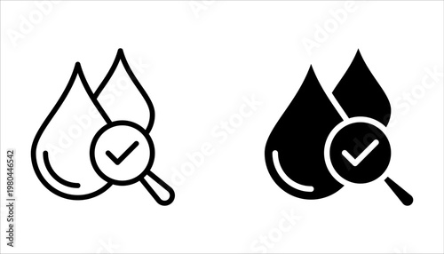 pH neutral balance icon set on white background