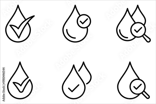 pH neutral balance icon set on white background