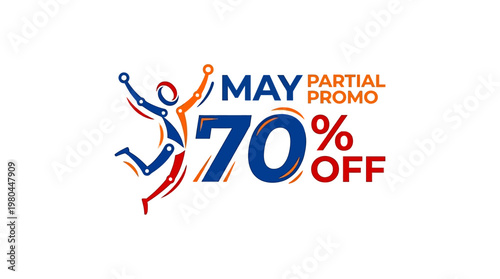 May Partial Promo Banner 70% Off Discount