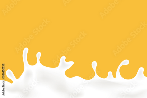 milk water splash wave background, banner design elements, promotion, product