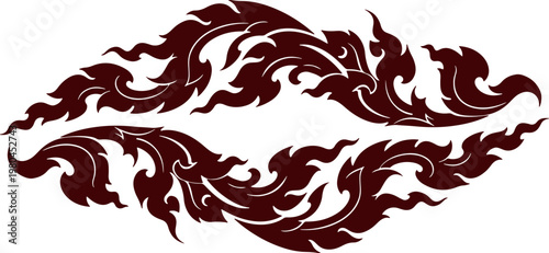 Traditional Thai Floral Ornament