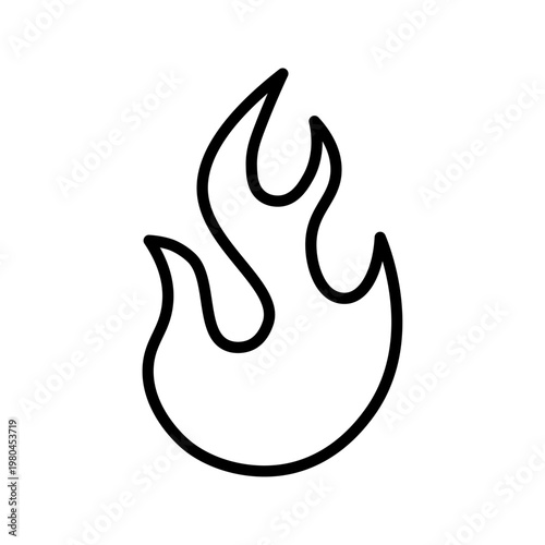 Fire flame icon outline