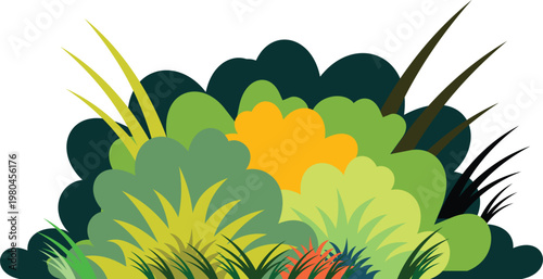 flat bush element vector illustration with isolated background