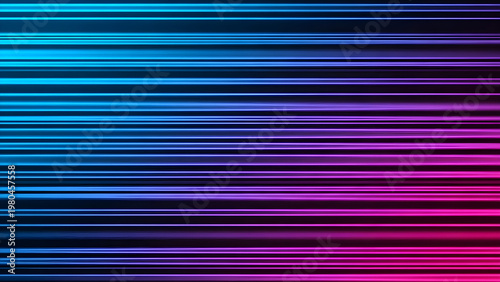 Vibrant blue and pink stripes transition across a digital screen